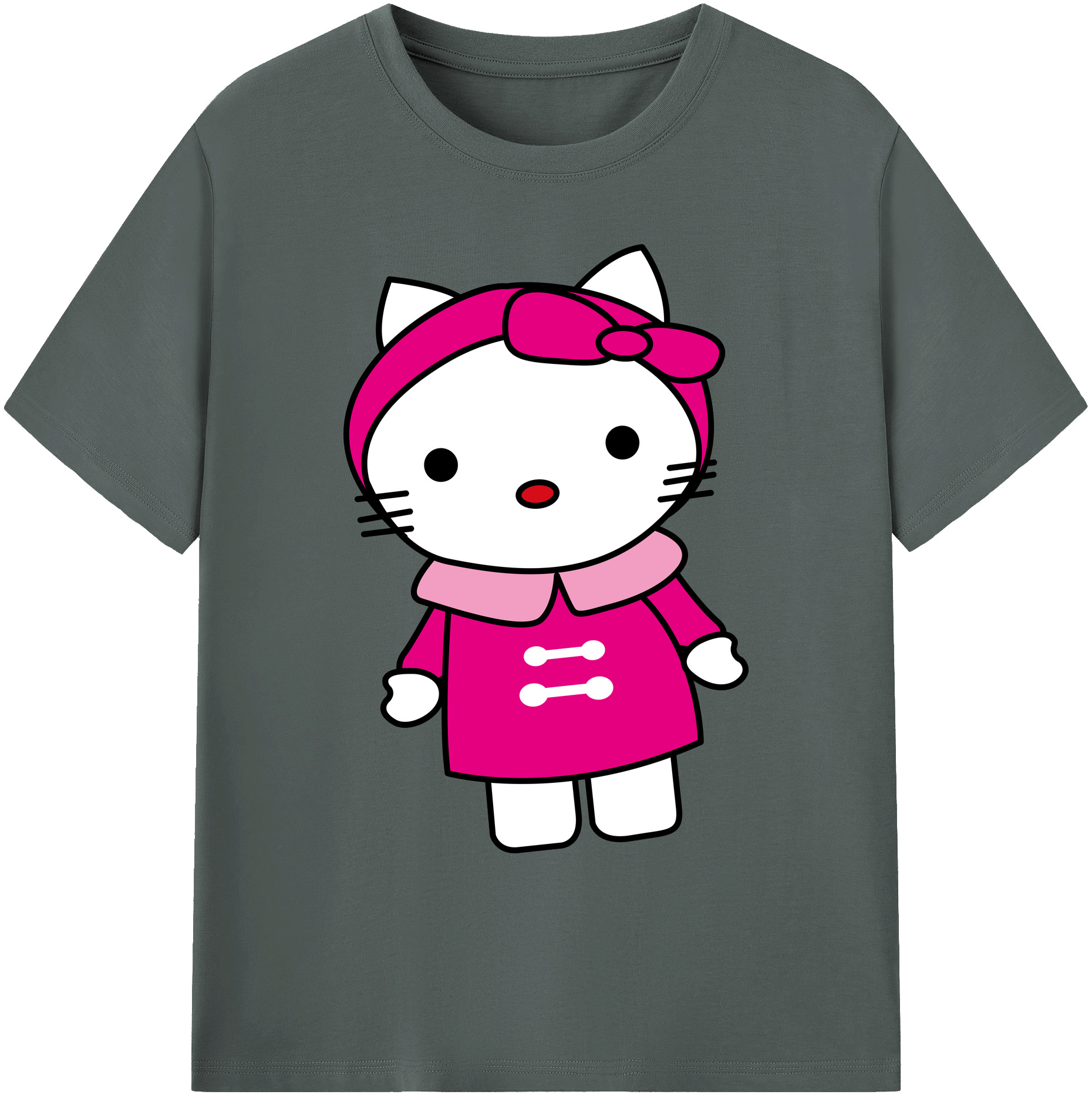 （画像用） Hello Kitty ハローキティ 綿100％ メンズ半袖Tシャツ｜肌触りやわらか＆通気性